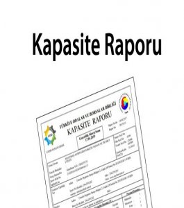 Kapasite Raporu Alımı